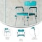 Flash Furniture 15" L, Plastic, Aluminum, Teal Quick Release Bath Chair DC-HY3523L-TL-GG - alternate 4